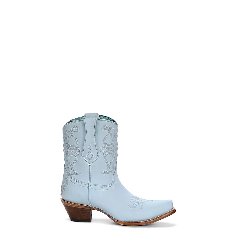 women's cowboy boots with block heelCorral Womens Embroidery Snip Toe Ankle Baby Blue Cowhide 8.5in Cowboy Boots women's cowboy boots with block heelCorral Womens Embroidery Snip Toe Ankle Baby Blue Cowhide 8.5in Cowboy Boots