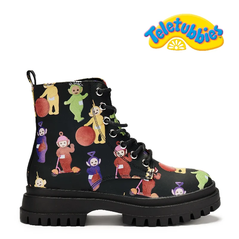 women's ankle boots with velvetTeletubbies Superdrome Kidz Boots - Black