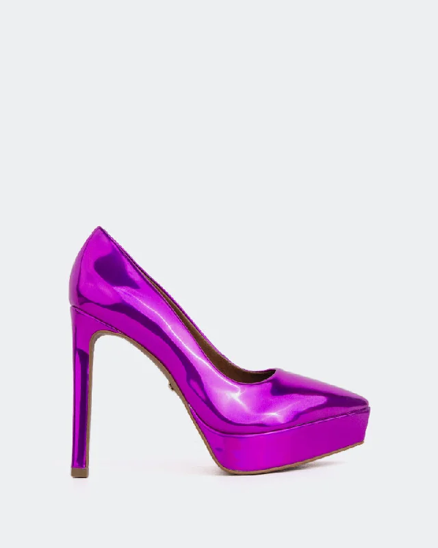 Women's shock - absorbing stiletto heel pumps for all - day wear Bellea Pink Mirror