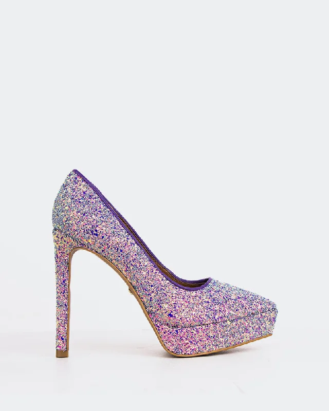 Women's forest green stiletto heel pumps for a nature - inspired look Bellea Multi Glitter Women's forest green stiletto heel pumps for a nature - inspired look Bellea Multi Glitter