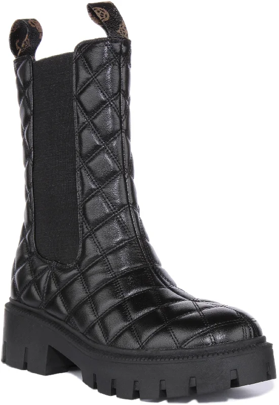 women's ankle boots with snakeskin printGuess Serlen Quilted Boot In Black For Women women's ankle boots with snakeskin printGuess Serlen Quilted Boot In Black For Women