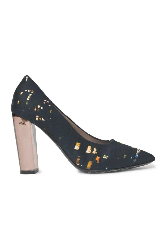 Women's teal stiletto heel pumps for a unique and modern look [WS7930] Dries Van Noten | High Heel Pump
