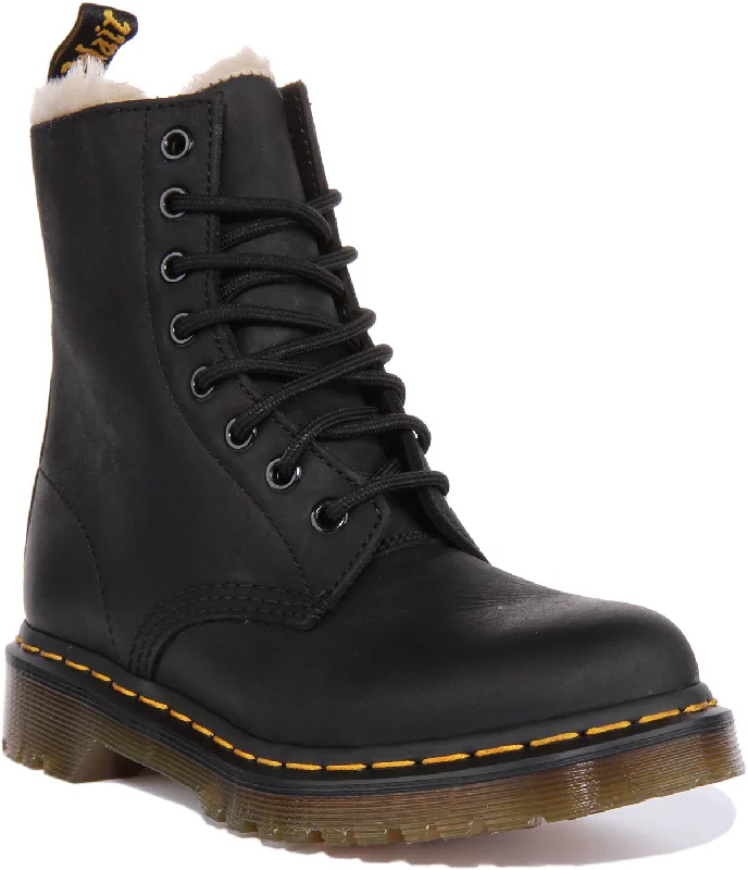 women's ankle boots with cutoutsDr Martens 1460 Serena In Black For Women