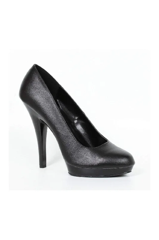 Women's charcoal gray stiletto heel pumps for a neutral yet stylish option 521-FEMME-W Pump | Black Faux Leather Women's charcoal gray stiletto heel pumps for a neutral yet stylish option 521-FEMME-W Pump | Black Faux Leather