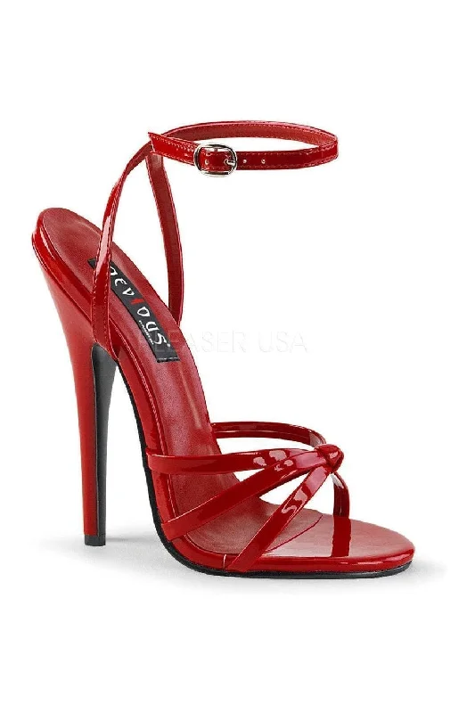 Plus Size Women's Peep - Toe Heeled Sandals with Block Heel in Navy for a Classic and Versatile Office - Appropriate Pair DOMINA-108 Sandal | Red Patent Plus Size Women's Peep - Toe Heeled Sandals with Block Heel in Navy for a Classic and Versatile Office - Appropriate Pair DOMINA-108 Sandal | Red Patent