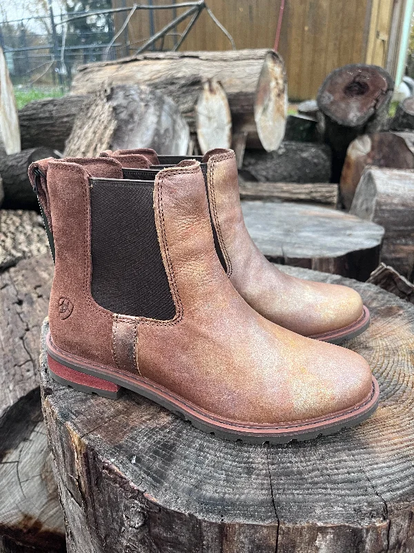 women's ankle boots for dancingAriat Women's Metallic Brown & Polo Wexford Lug Chelsea Bootie 10053727 women's ankle boots for dancingAriat Women's Metallic Brown & Polo Wexford Lug Chelsea Bootie 10053727