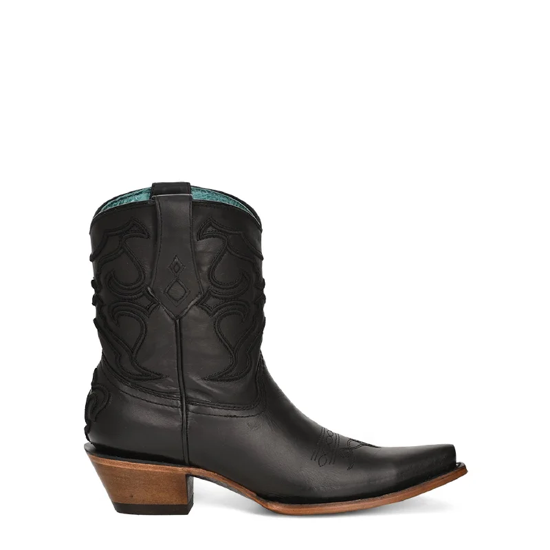 women's cowboy boots for winterCorral Womens Embroidery Snip Toe Ankle Black Cowhide 8.5in Cowboy Boots women's cowboy boots for winterCorral Womens Embroidery Snip Toe Ankle Black Cowhide 8.5in Cowboy Boots
