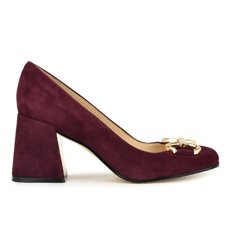 Women's mesh - paneled stiletto heel pumps for breathability Caven Block Heel Pumps