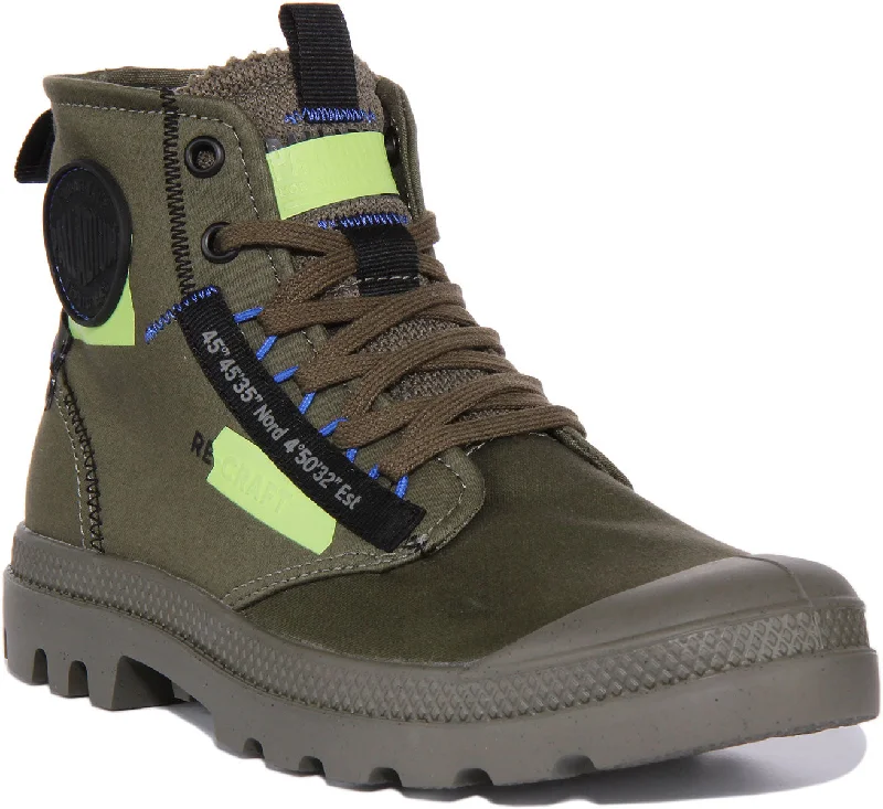 women's ankle boots for casual wearPalladium Pampa Hi In Olive