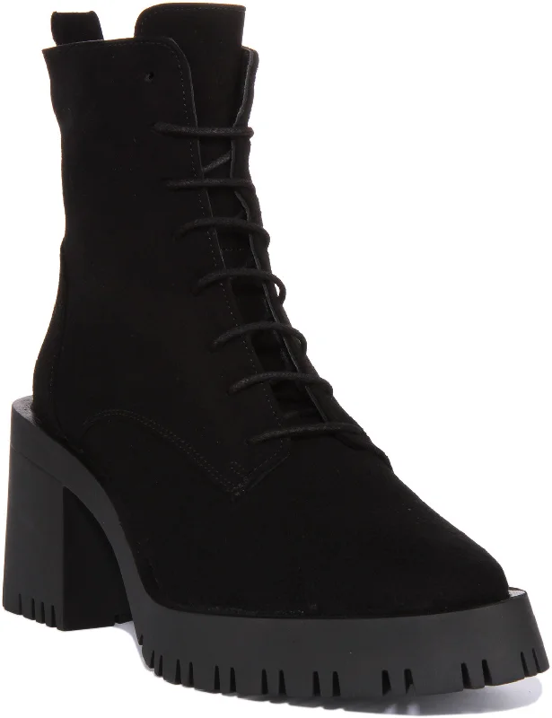 women's ankle boots for eveningJustinreess England Zoe In Black Suede For Women