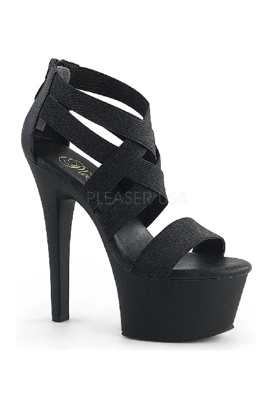 Plus Size Women's Chunky Heeled Sandals with T - Strap in Olive Green for a Practical and Fashionable Option ASPIRE-669 Platform Sandal | Black elastic Plus Size Women's Chunky Heeled Sandals with T - Strap in Olive Green for a Practical and Fashionable Option ASPIRE-669 Platform Sandal | Black elastic