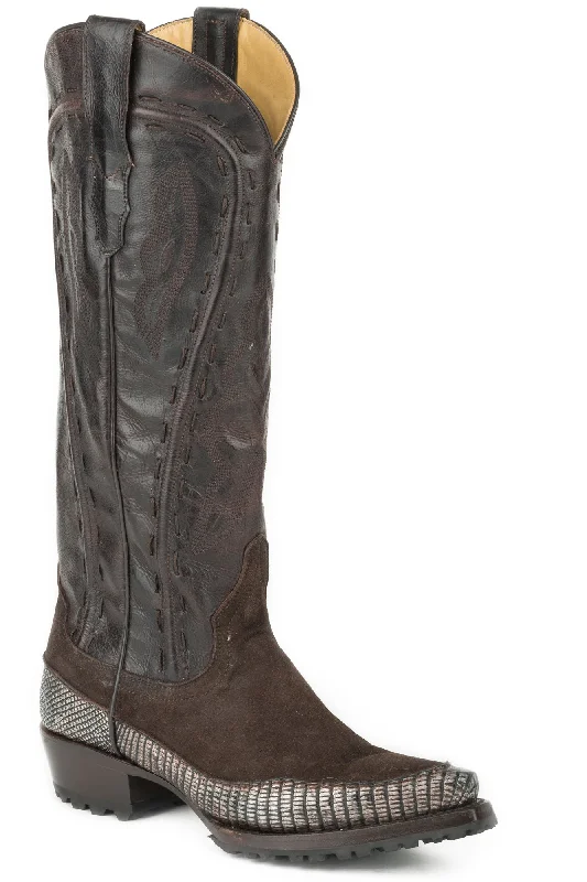 stylish women's cowboy bootsStetson Dakota Womens Brown Lizard Cowboy Boots 6.5