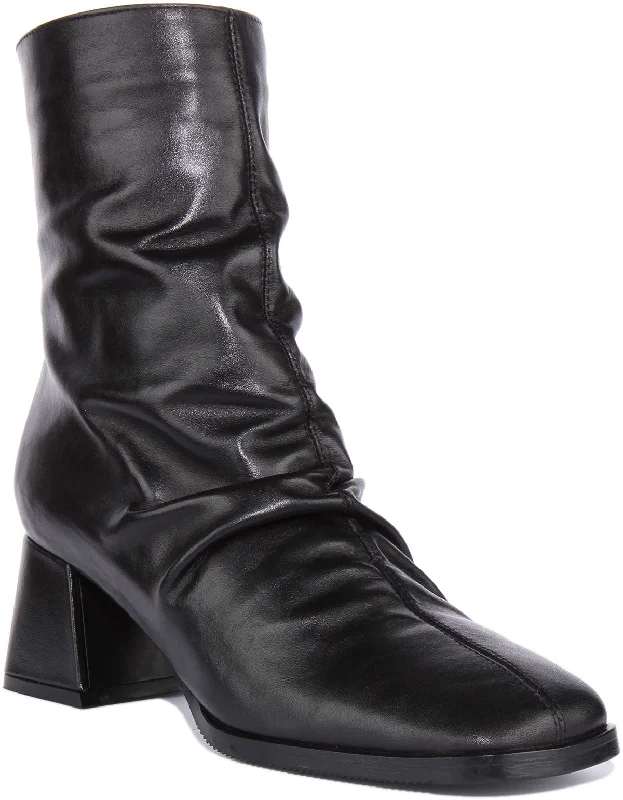 women's ankle boots with round toeJustinreess England Thea In Black For Women