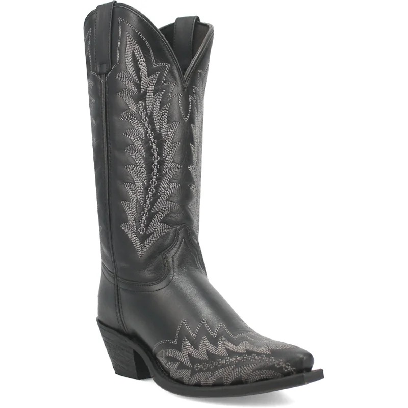 women's tall cowboy bootsLaredo Womens Emmylee Black Leather Cowboy Boots 9.5 M