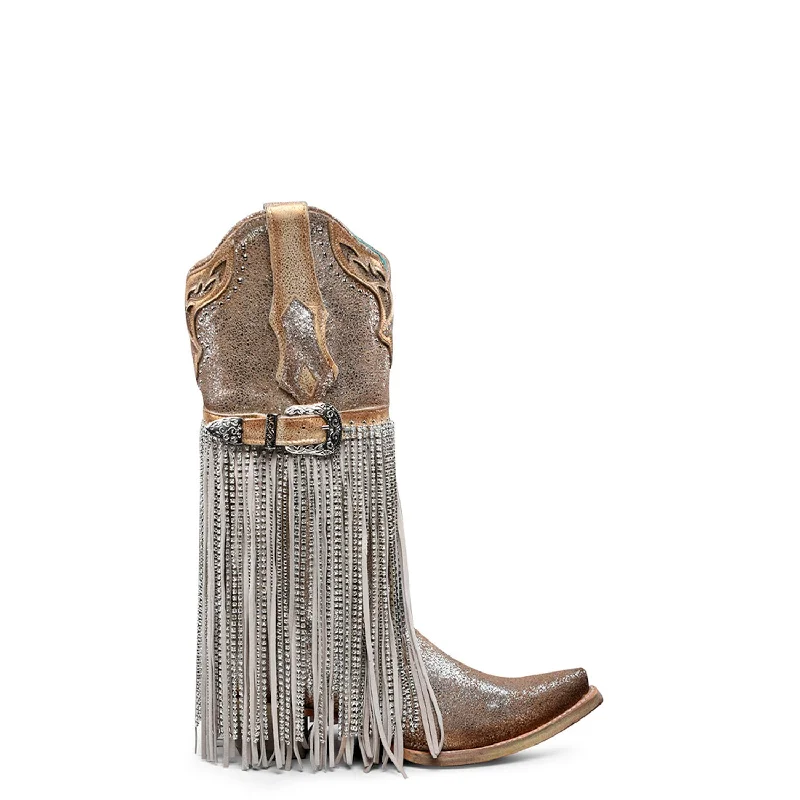 women's cowboy boots with cutoutsCorral Womens Gold Finish Crystal Fringe Silver Cowhide 13in Cowboy Boots women's cowboy boots with cutoutsCorral Womens Gold Finish Crystal Fringe Silver Cowhide 13in Cowboy Boots