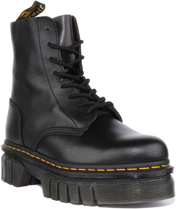 women's ankle boots with studsDr Martens Audrich 8 Eyelet Boot In Black