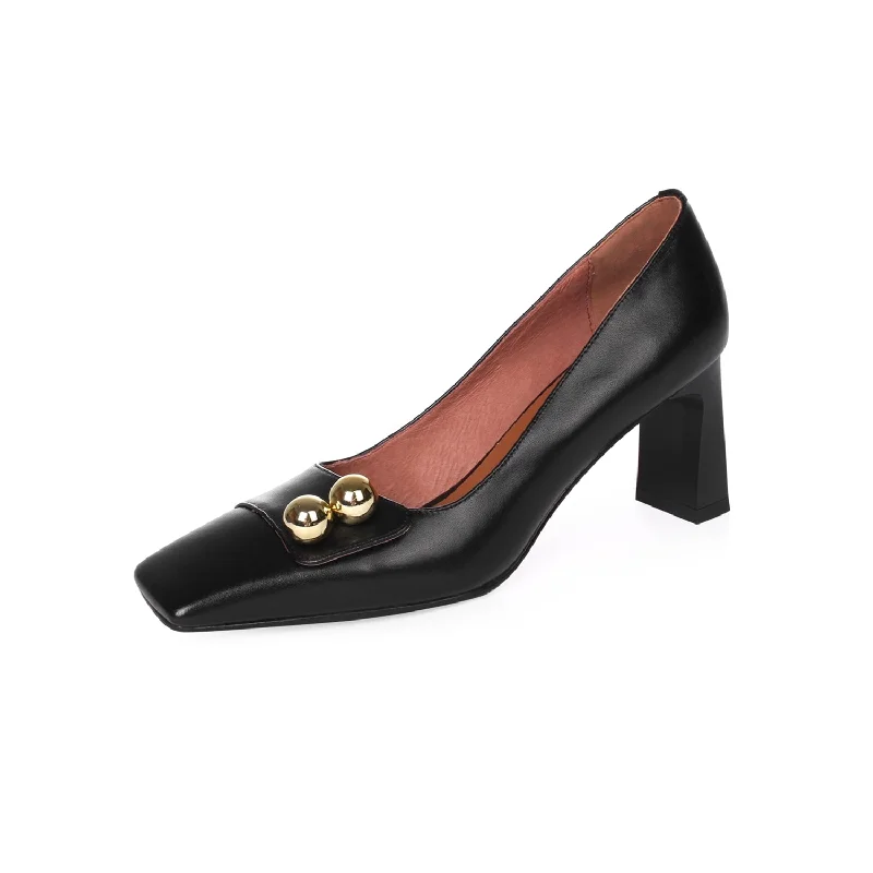 Women's tassel - adorned stiletto heel pumps for a bohemian touch TinaCus Women's Genuine Leather Square Toe Handmade Mid Brick Heels Slip On Fashion Pumps Women's tassel - adorned stiletto heel pumps for a bohemian touch TinaCus Women's Genuine Leather Square Toe Handmade Mid Brick Heels Slip On Fashion Pumps