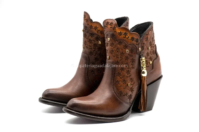 women's ankle boots for evening3688351 XIMENA BOVINE LEATHER HONEY