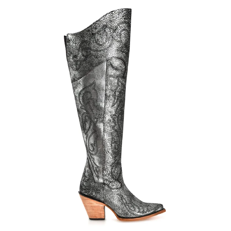 women's cowboy boots with insole supportCorral Womens Tall Metallized Scrunchable Silver Cowhide 22in Cowboy Boots women's cowboy boots with insole supportCorral Womens Tall Metallized Scrunchable Silver Cowhide 22in Cowboy Boots