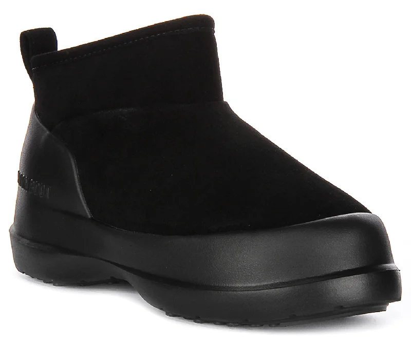 women's ankle boots with floral designMoon Boot Luna Low In Black