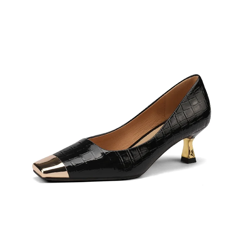 Women's padded - insole stiletto heel pumps for added comfort TinaCus Women's Cap Toe Plaid Patent Leather Handmade Kitten Heel Slip On Chic Pumps Shoes Women's padded - insole stiletto heel pumps for added comfort TinaCus Women's Cap Toe Plaid Patent Leather Handmade Kitten Heel Slip On Chic Pumps Shoes