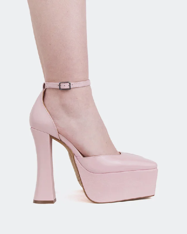 Women's patent leather stiletto heel pumps with a high - shine finish Cabaret, Lt.Pink Leather/Cuir Rose P.