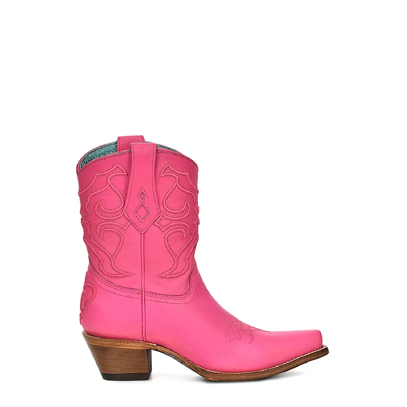 women's cowboy boots with metallic accentsCorral Womens Embroidery Snip Toe Ankle Fuchsia Cowhide 8.5in Cowboy Boots women's cowboy boots with metallic accentsCorral Womens Embroidery Snip Toe Ankle Fuchsia Cowhide 8.5in Cowboy Boots