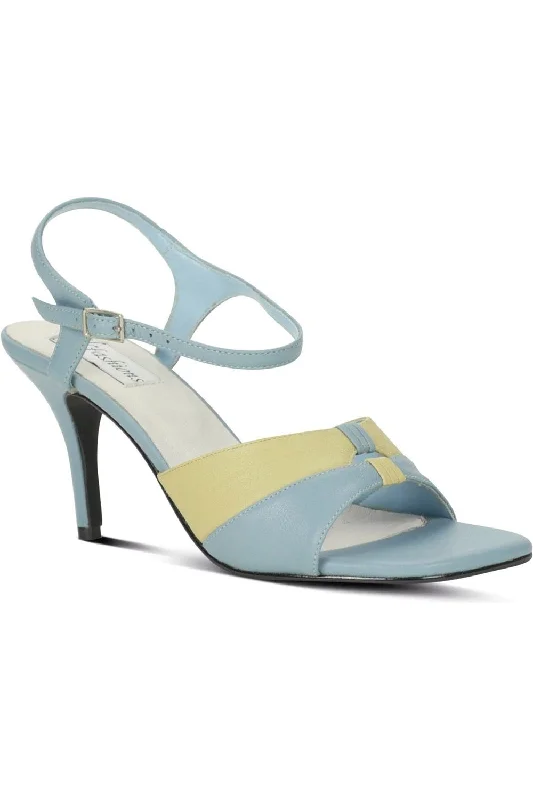 Plus Size Women's Gladiator - Style Heeled Sandals with Multiple Straps in Tan for a Boho - Inspired Ensemble 9720-Bella Leather Vintage Sandal | Blue Leather Plus Size Women's Gladiator - Style Heeled Sandals with Multiple Straps in Tan for a Boho - Inspired Ensemble 9720-Bella Leather Vintage Sandal | Blue Leather