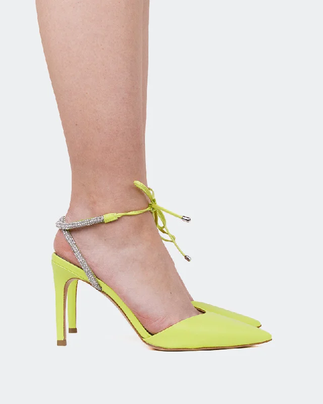 Women's patent leather stiletto heel pumps with a high - shine finish Candela Green Leather Women's patent leather stiletto heel pumps with a high - shine finish Candela Green Leather
