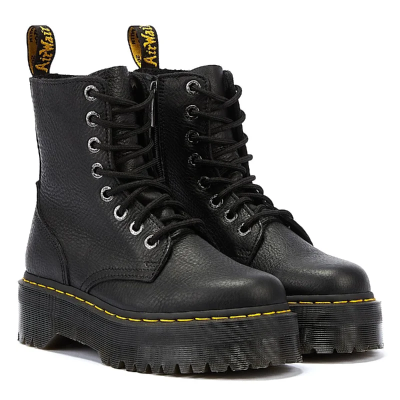 women's ankle boots with zippersDr. Martens Jadon 3 Pisa Leather Black Boots