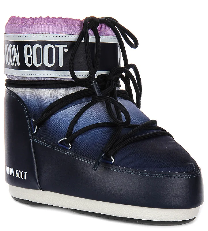 women's ankle boots for fallMoon Boot Icon Low Moonri In Blue Pink For Women