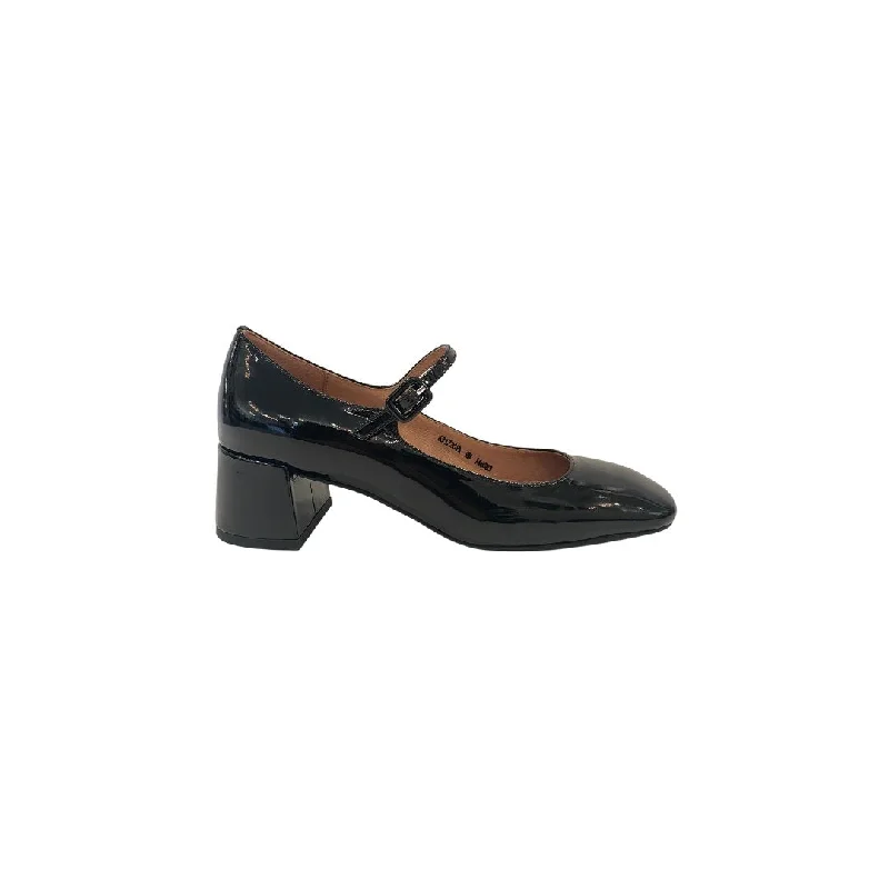 Women's royal blue stiletto heel pumps for a formal event Patent Leather Negro