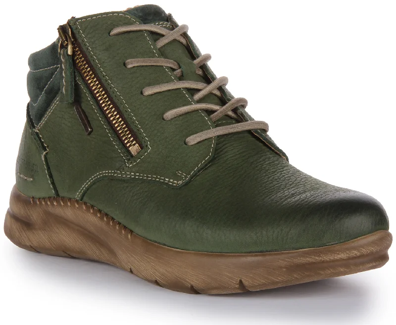 women's leather ankle bootsJosef Seibel Conny 52 In Green For Women