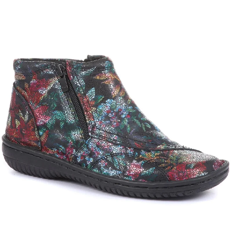 women's ankle boots for petite womenLeather Ankle Boots - HAK26007 / 311 054