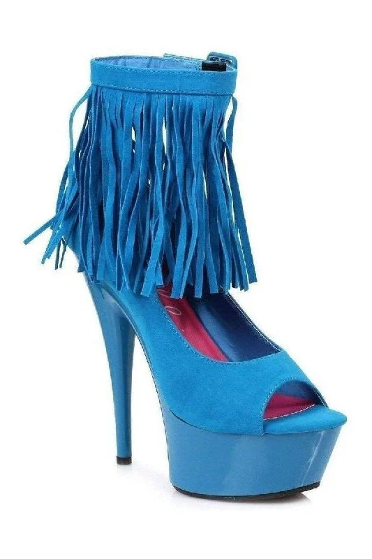 Women's platform stiletto heel pumps with a chunky sole 609-APONI Platform Pump | Blue Velvet Women's platform stiletto heel pumps with a chunky sole 609-APONI Platform Pump | Blue Velvet