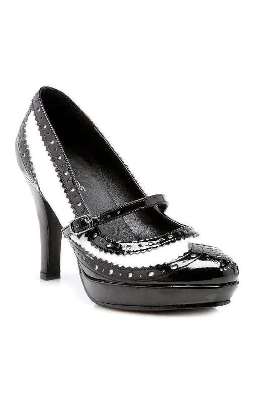 Women's ankle - strap stiletto heel pumps with a cut - out detail 414-FLAPPER Pump | Black Multi Patent Women's ankle - strap stiletto heel pumps with a cut - out detail 414-FLAPPER Pump | Black Multi Patent
