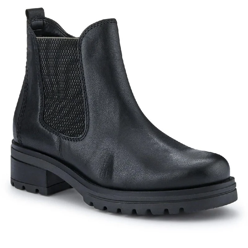 women's lace-up ankle bootsChunky Leather Chelsea Boots - GAB40535 / 327 566