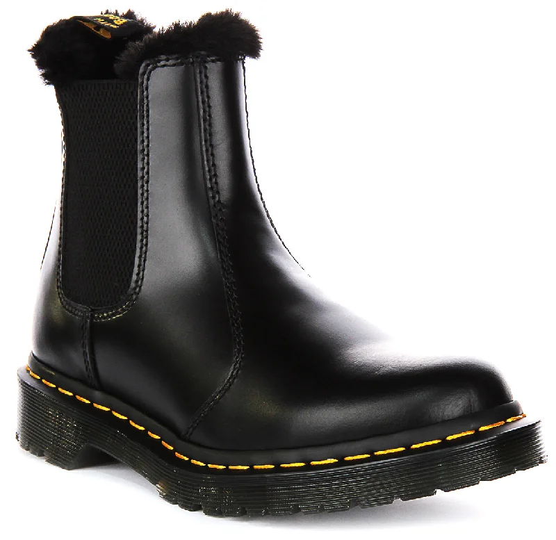 women's ankle boots for workDr Martens 2976 Leonore In Dark Grey Atlas For Women