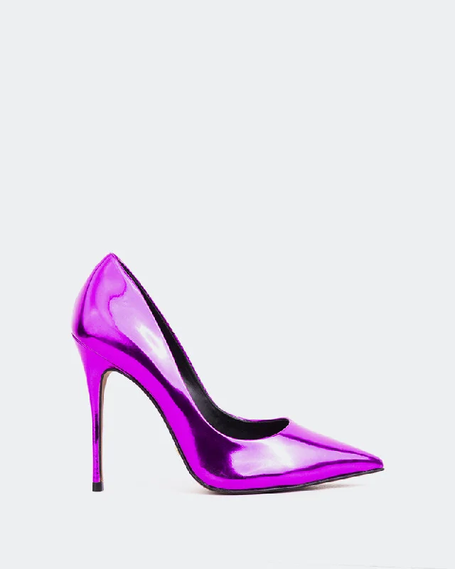 Women's royal blue stiletto heel pumps for a formal event Teeva Fuchsia Mirror