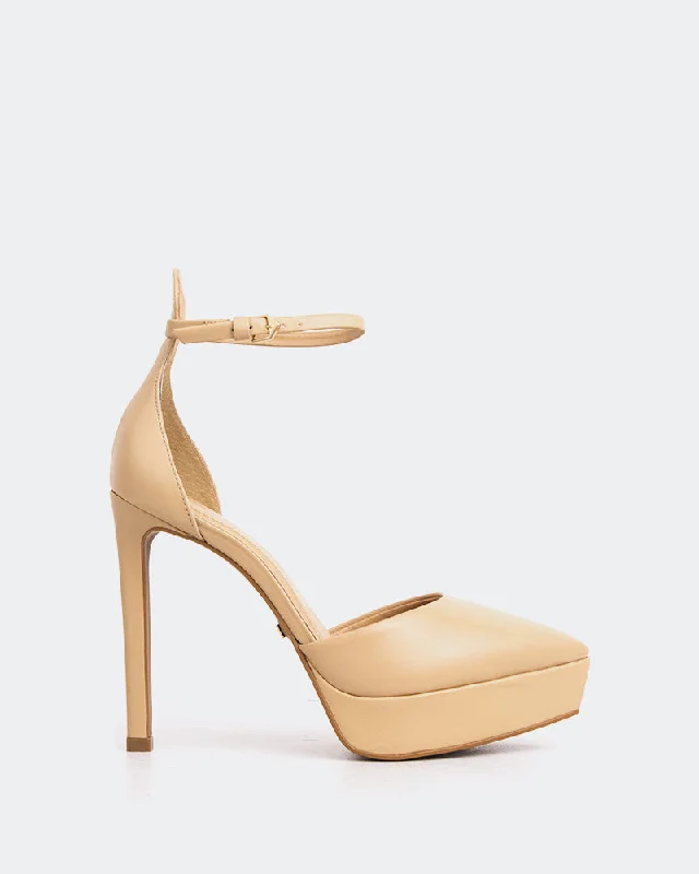 Women's evening gala stiletto heel pumps in a long - lasting color Charmed Camel Leather Women's evening gala stiletto heel pumps in a long - lasting color Charmed Camel Leather