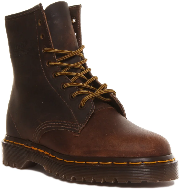 women's ankle boots with padded insolesDr Marten 1460 In Brown For Women