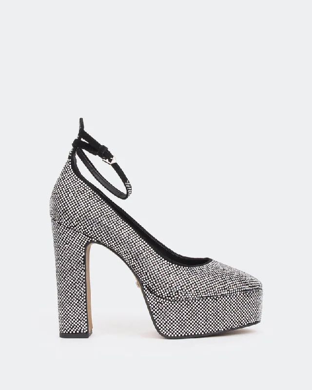 Women's office - appropriate stiletto heel pumps with a low - heel option Jayne, Black Suede/Suède Noir Women's office - appropriate stiletto heel pumps with a low - heel option Jayne, Black Suede/Suède Noir