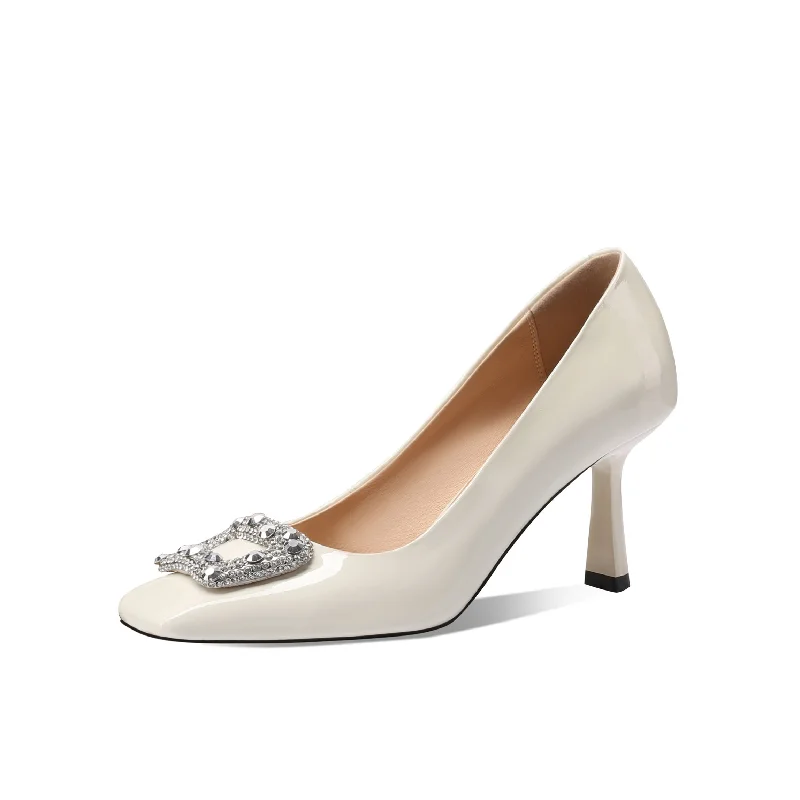 Women's platform stiletto heel pumps with a chunky sole TinaCus Handmade Patent Leather Women's Square Toe Stiletto Heel Pumps Women's platform stiletto heel pumps with a chunky sole TinaCus Handmade Patent Leather Women's Square Toe Stiletto Heel Pumps