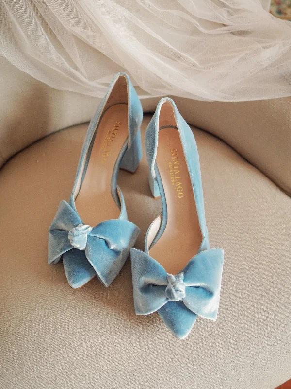 Women's royal blue stiletto heel pumps for a formal event Valentina d'orsay 50
