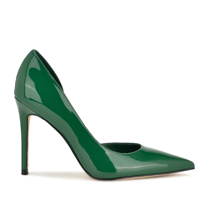 Women's royal blue stiletto heel pumps for a formal event Folowe d'Orsay Pointy Toe Pumps
