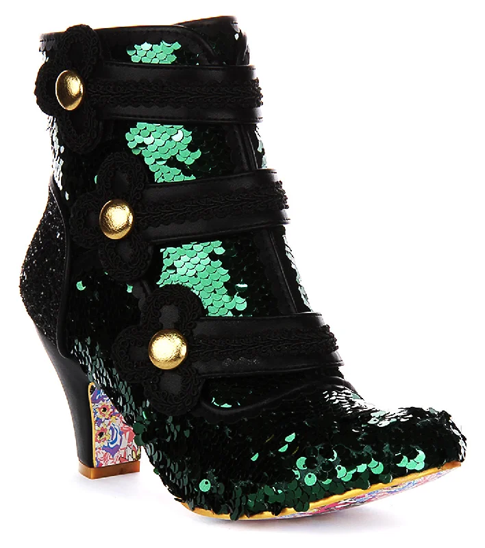 women's ankle boots for dancingIrregular Choice Mouse King In Green For Women