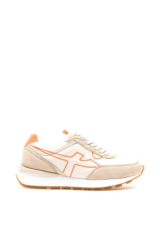 Tamaris Suede Mix Chunky Trainers, Cream