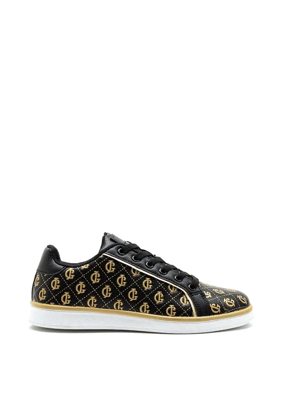 Gordon Jack Manhattan Embossed Branding Trainers, Black