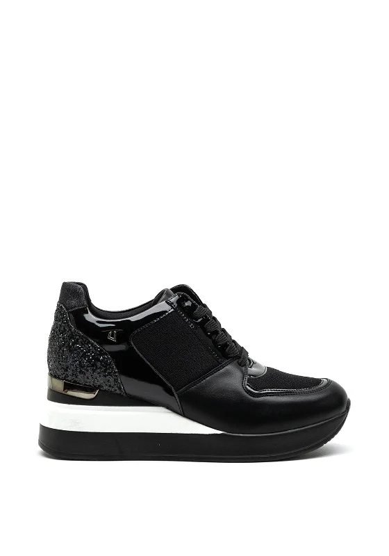 Una Healy Out There Wedge Heel Trainer, Black