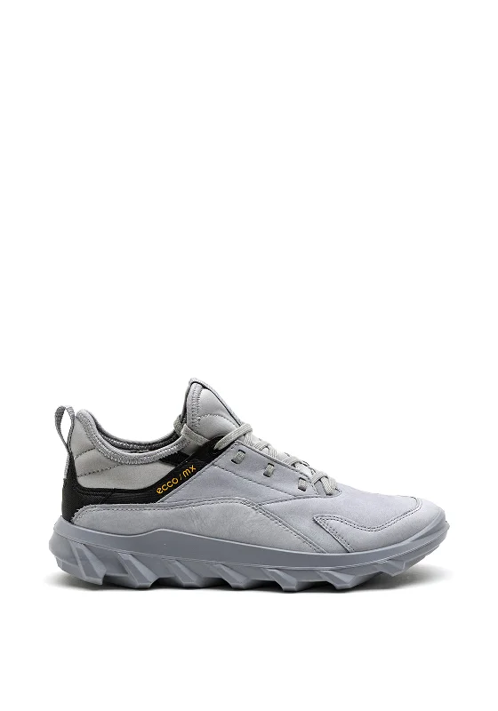 Ecco Womens MX Nubuck Leather Trainer, Grey